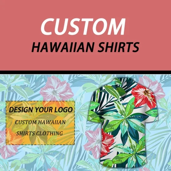 Camisa hawaiana para hombre vintage de algodón orgánico con estampado personalizado de nuevo diseñador