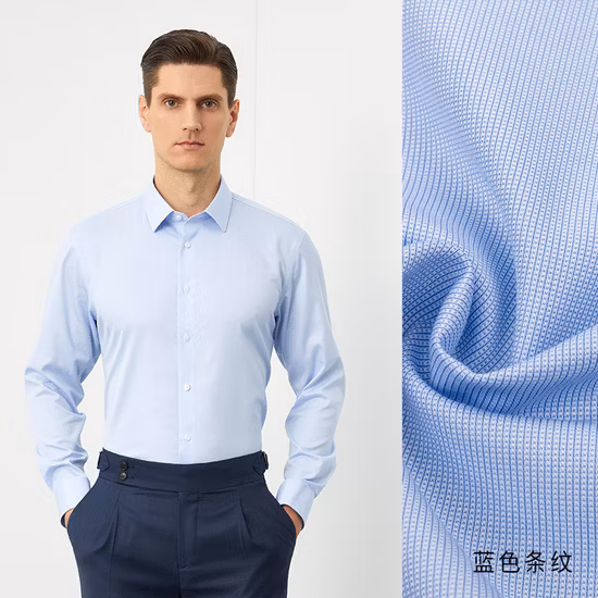 2023 Nuevo 100% algodón personalizado para hombres Slim/Camisa de vestir suelta Blusa de manga larga Casual Camisas de negocios formales para hombres